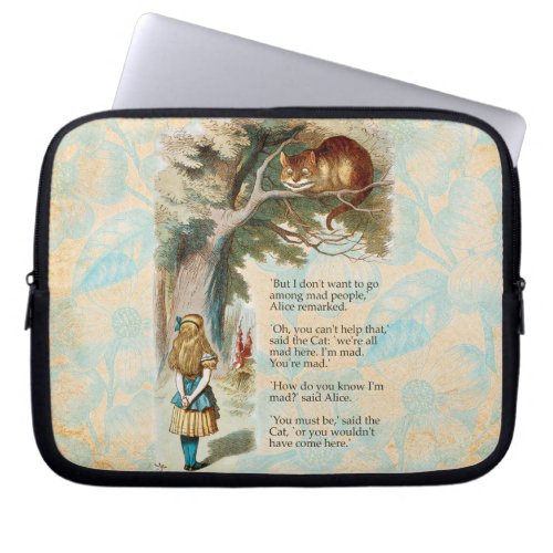 Alice in Wonderland Cheshire Cat Mad Laptop Sleeve