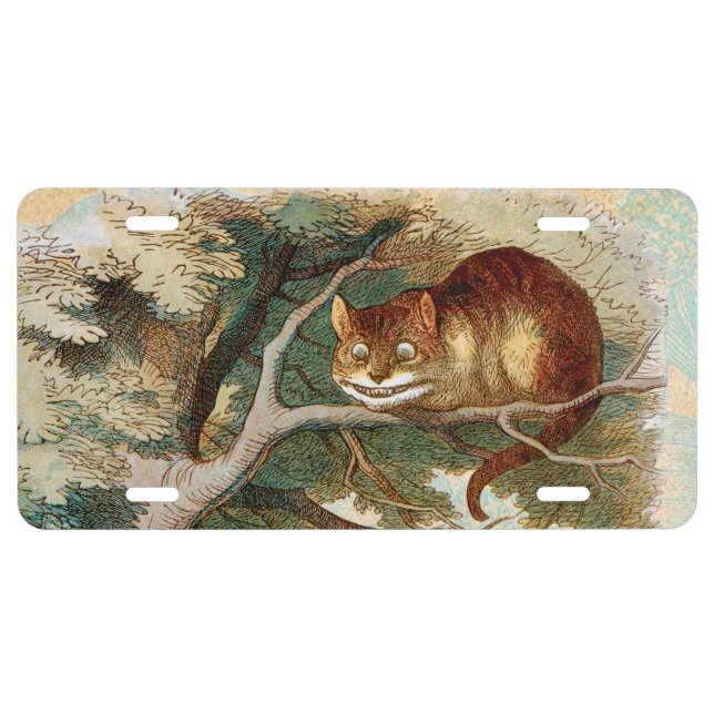 Alice in Wonderland Cheshire Cat Mad  License Plate (Front)