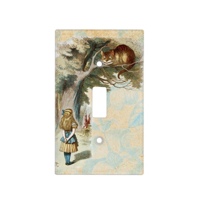 Alice in Wonderland Cheshire Cat Mad  Light Switch Cover (Front)