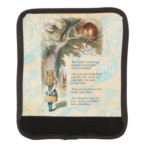 Alice in Wonderland Cheshire Cat Mad Luggage Handle Wrap