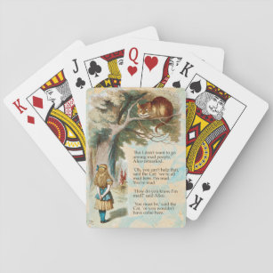 Alice in Wonderland Cheshire Cat Mad Playing Cards