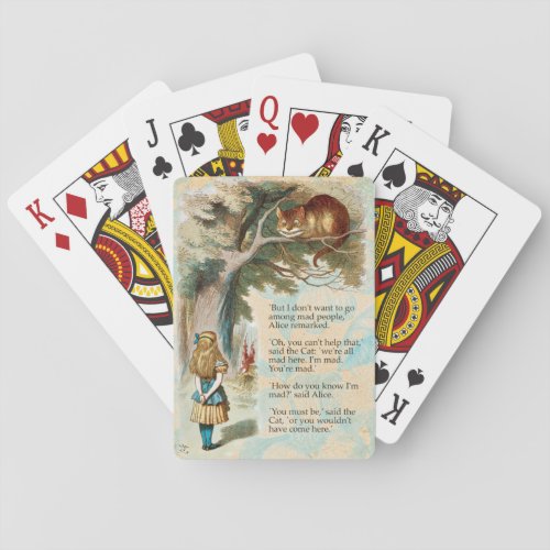 Alice in Wonderland Cheshire Cat Mad Playing Cards