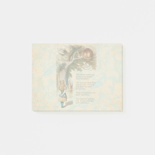 Alice in Wonderland Cheshire Cat Mad Post_it Notes