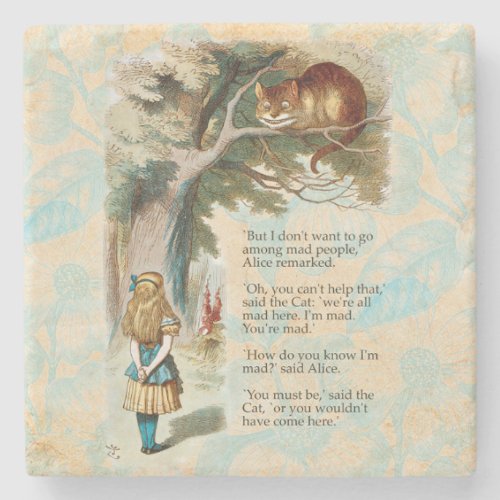 Alice in Wonderland Cheshire Cat Mad Stone Coaster