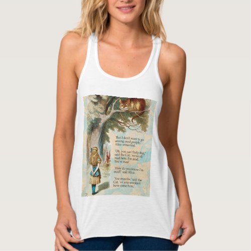 Alice in Wonderland Cheshire Cat Mad Tank Top