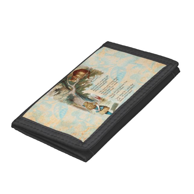 Alice in Wonderland Cheshire Cat Mad  Trifold Wallet (Bottom)