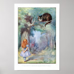 Alice In Wonderland Cheshire Cat Print Poster at Zazzle