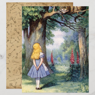 Alice in Wonderland,Cheshire Cat Scrapbook Paper 
