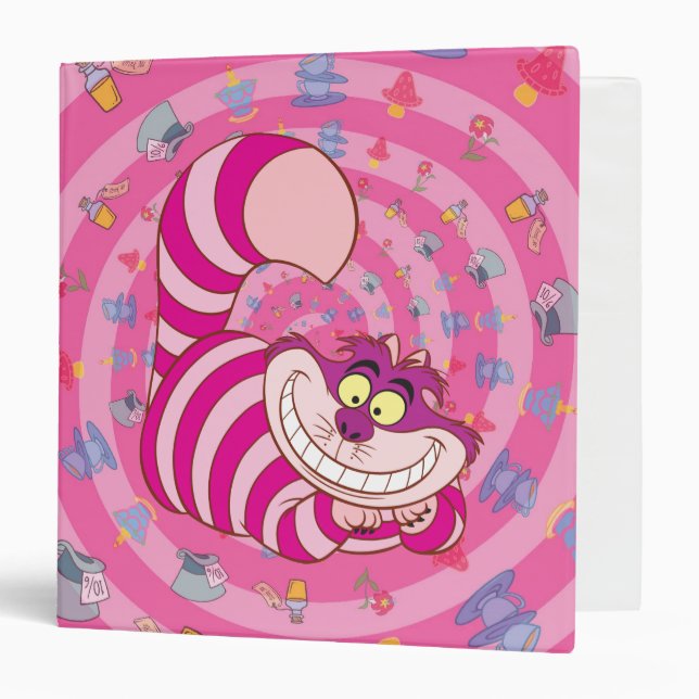 Alice in Wonderland | Cheshire Cat Smiling 3 Ring Binder (Front/Inside)