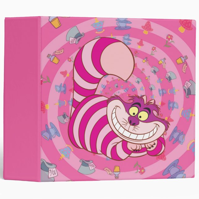 Alice in Wonderland | Cheshire Cat Smiling 3 Ring Binder (Front/Spine)