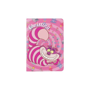 Alice in Wonderland Cheshire Cat Smiling - Name Passport Holder