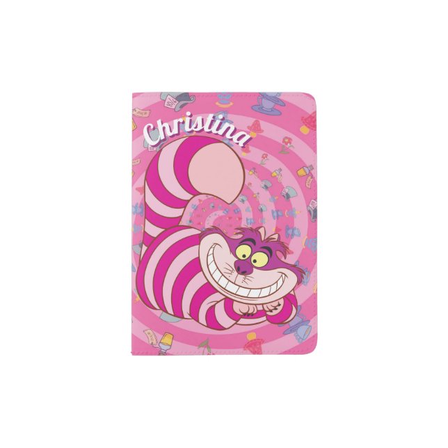 Alice in Wonderland | Cheshire Cat Smiling - Name Passport Holder (Front)