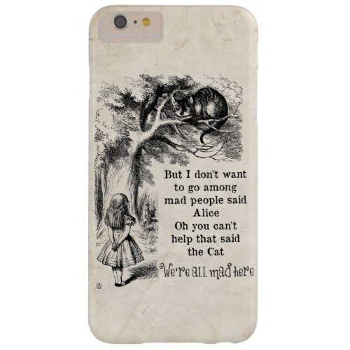 Alice in Wonderland Cheshire Cat with Alice Barely There iPhone 6 Plus Case