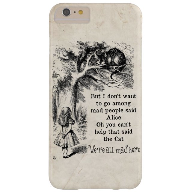 Alice in Wonderland; Cheshire Cat with Alice Case-Mate iPhone Case (Back)