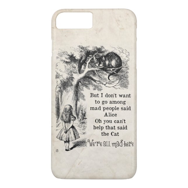 Alice in Wonderland; Cheshire Cat with Alice Case-Mate iPhone Case (Back)