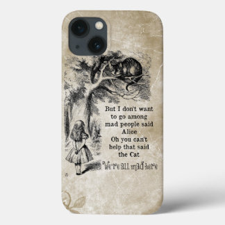 Alice in Wonderland; Cheshire Cat with Alice iPhone 13 Case