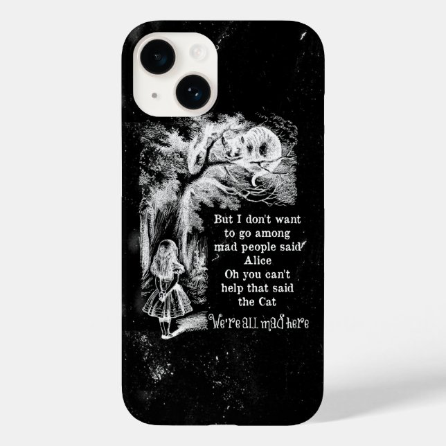 Alice in Wonderland; Cheshire Cat with Alice Case-Mate iPhone Case (Back)