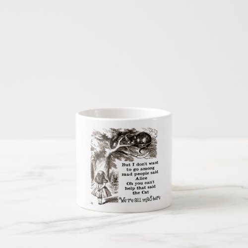 Alice in Wonderland Cheshire Cat with Alice Espresso Cup