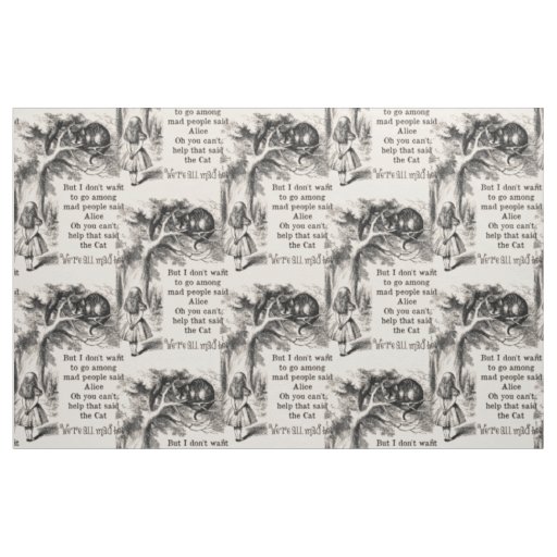 Alice in Wonderland; Cheshire Cat with Alice Fabric