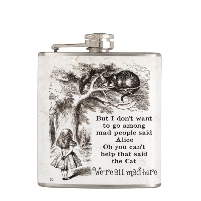 Alice in Wonderland; Cheshire Cat with Alice Flask (Front)