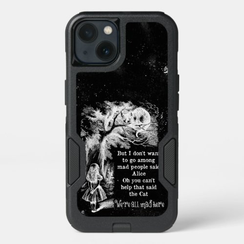 Alice in Wonderland Cheshire Cat with Alice iPhone 13 Case