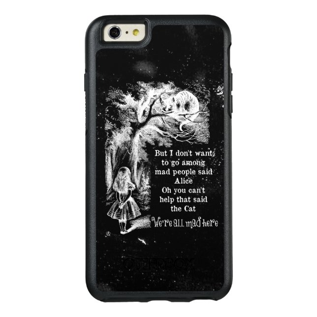 Alice in Wonderland; Cheshire Cat with Alice Otterbox iPhone Case (Back)