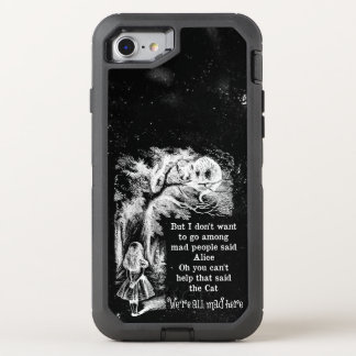 Alice in Wonderland; Cheshire Cat with Alice OtterBox Defender iPhone SE/8/7 Case