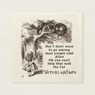 Alice in Wonderland; Cheshire Cat with Alice Paper Napkins