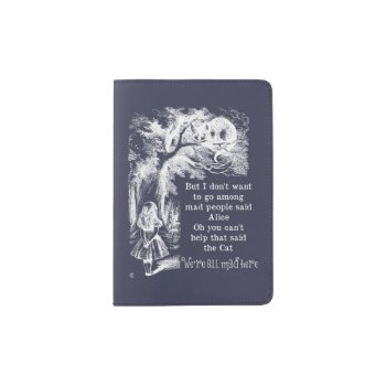 Alice In Wonderland; Cheshire Cat With Alice Passport Holder by riverme at Zazzle