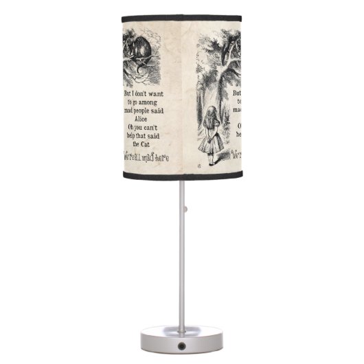Alice in Wonderland; Cheshire Cat with Alice Table Lamp (Back)