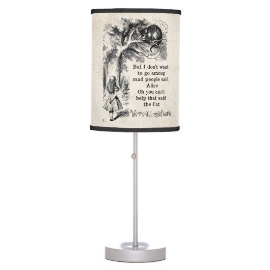 Alice in Wonderland; Cheshire Cat with Alice Table Lamp (Front)