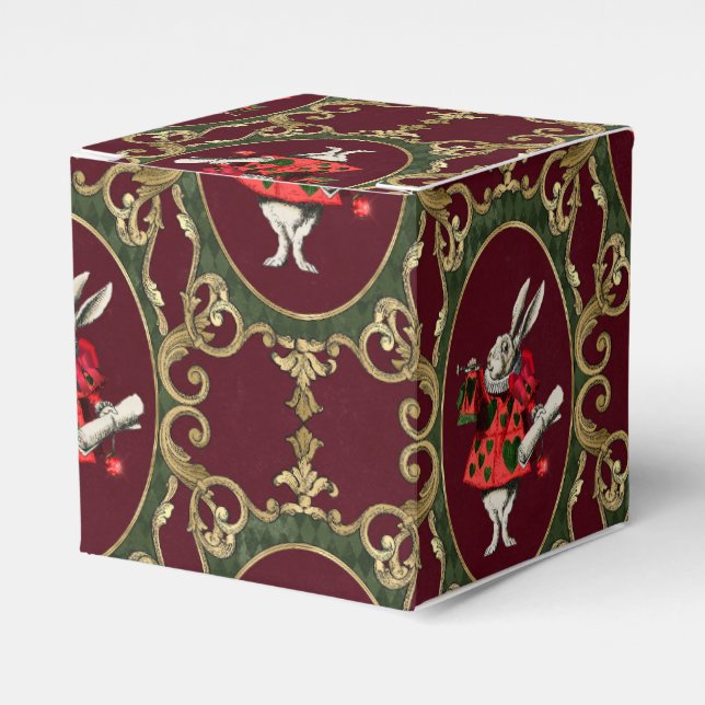 Alice In Wonderland Christmas Favor Boxes (Front Side)
