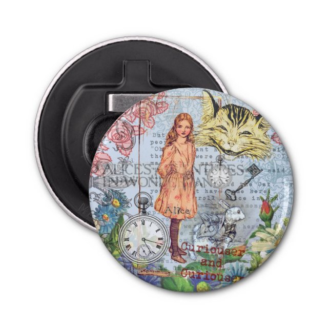 Alice in Wonderland Classic Cheshire Rabbit Alice Bottle Opener (Front)