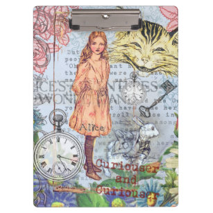 Alice in Wonderland Classic Cheshire Rabbit Alice Clipboard