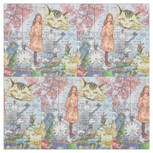 Alice in Wonderland Classic Cheshire Rabbit Alice Fabric