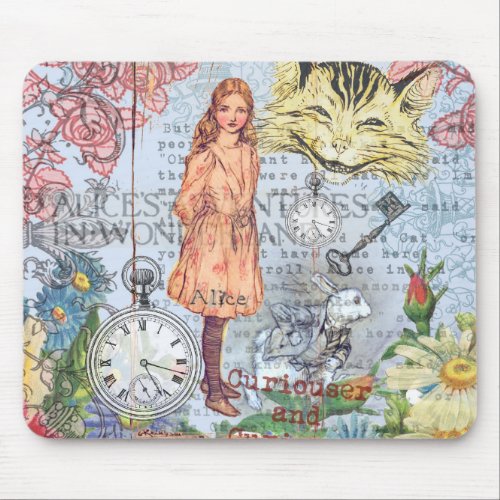 Alice in Wonderland Classic Cheshire Rabbit Alice Mouse Pad