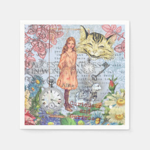 Alice in Wonderland Classic Cheshire Rabbit Alice Napkins
