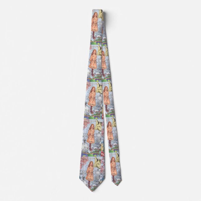 Alice in Wonderland Classic Cheshire Rabbit Alice Neck Tie (Front)