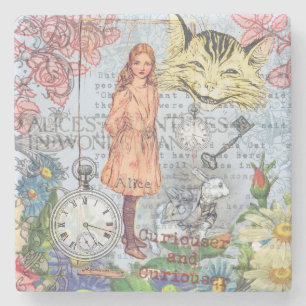 Alice in Wonderland Classic Cheshire Rabbit Alice Stone Coaster