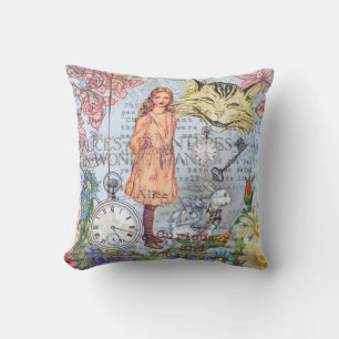 Alice in Wonderland Classic Cheshire Rabbit Alice Throw Pillow