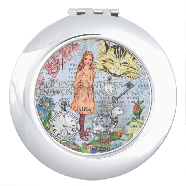 Alice in Wonderland Classic Cheshire Rabbit Alice Vanity Mirror (Front)
