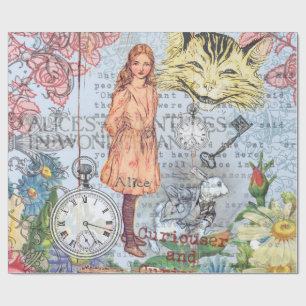 Alice in Wonderland Classic Cheshire Rabbit Alice Wrapping Paper