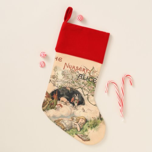 Alice in Wonderland Classic Illustrations Christmas Stocking