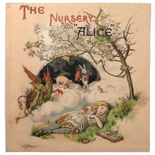 Alice in Wonderland Classic Illustrations Cloth Napkin