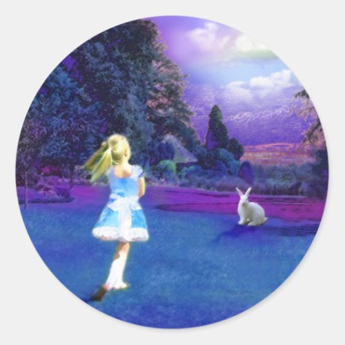 Alice in Wonderland Classic Round Sticker