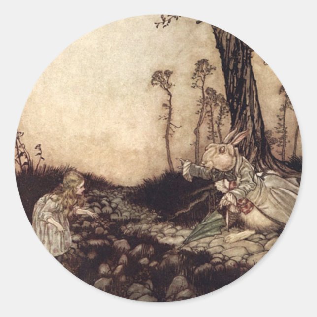 Alice in Wonderland Classic Round Sticker (Front)