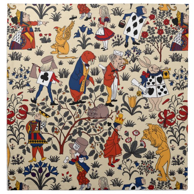 Alice in Wonderland Cloth Napkin (Front)