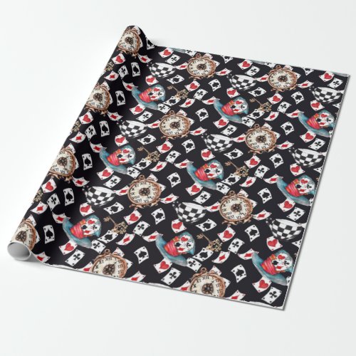 Alice in Wonderland Collage Christmas Gift Wrapping Paper