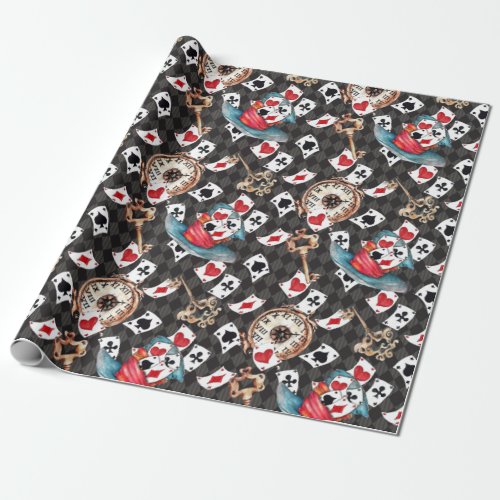Alice in Wonderland Collage Christmas Gift Wrapping Paper