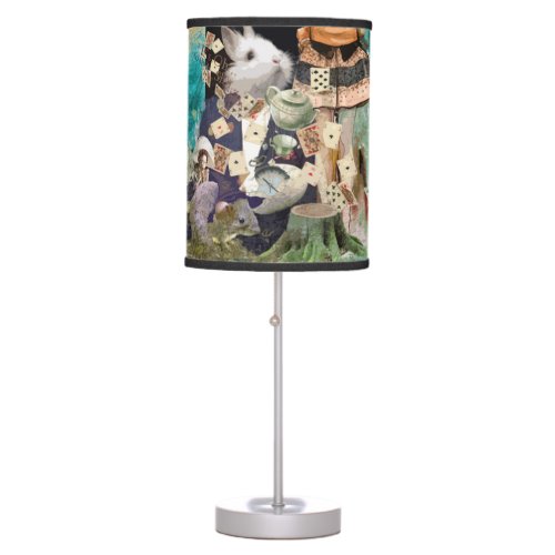 Alice in Wonderland collage Table Lamp